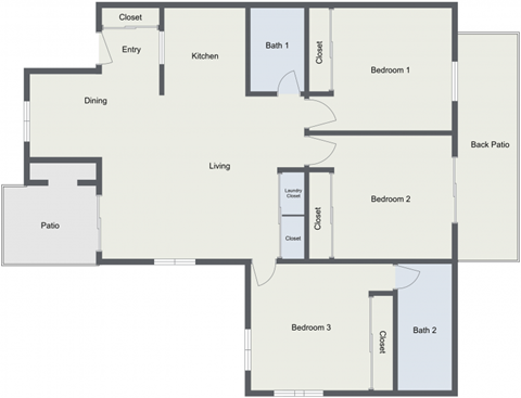 Three Bedroom Floor Plan